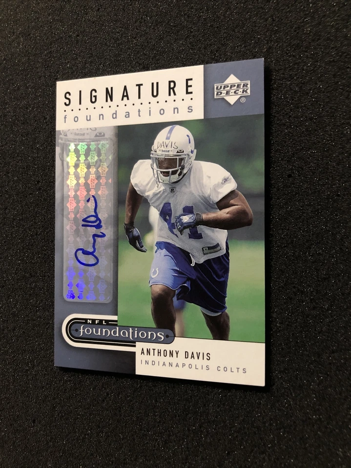 2005 Upper Deck Foundations ANTHONY DAVIS #SF-AD Autograph SIGNATURE Insert CARD - Image 3 of 4