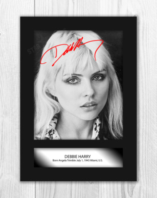 Debbie Harry 1 Blondie A4 signed mounted picture poster Choice of frame