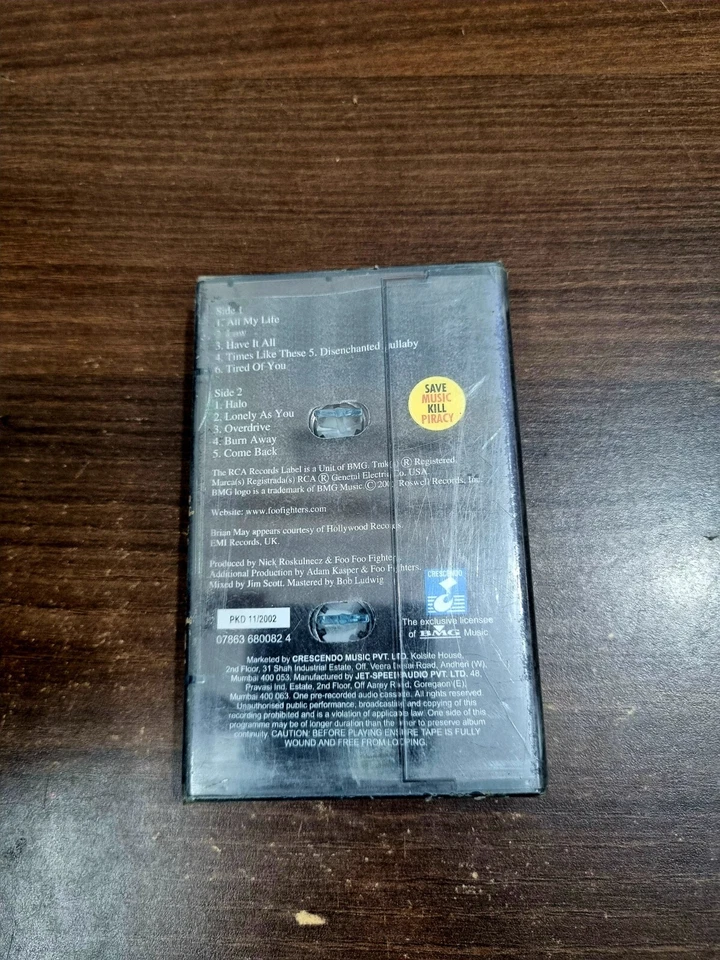 Foo Fighters One By One INDIA CASSETTE SEALED TAPE 2002 - Image 3 of 3