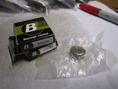 R4 ZZ 0.25'' ID x 0.625'' R4-ZZ 1 Row Double Shield Radial Ball Bearing QTY 2