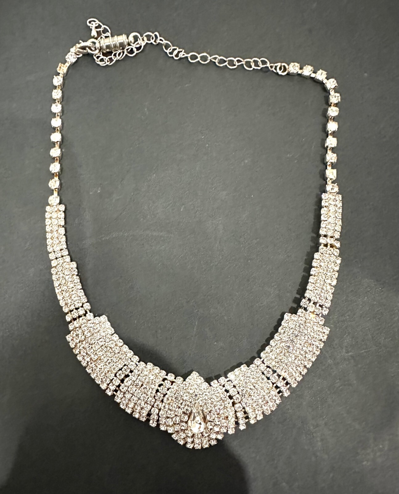 Vintage Dramatic Statement Sparkling Diamante Nec… - image 4