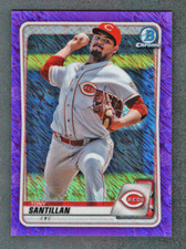 2020 Bowman Chrome Prospect Purple Shimmer #BCP177 Tony Santillan Reds