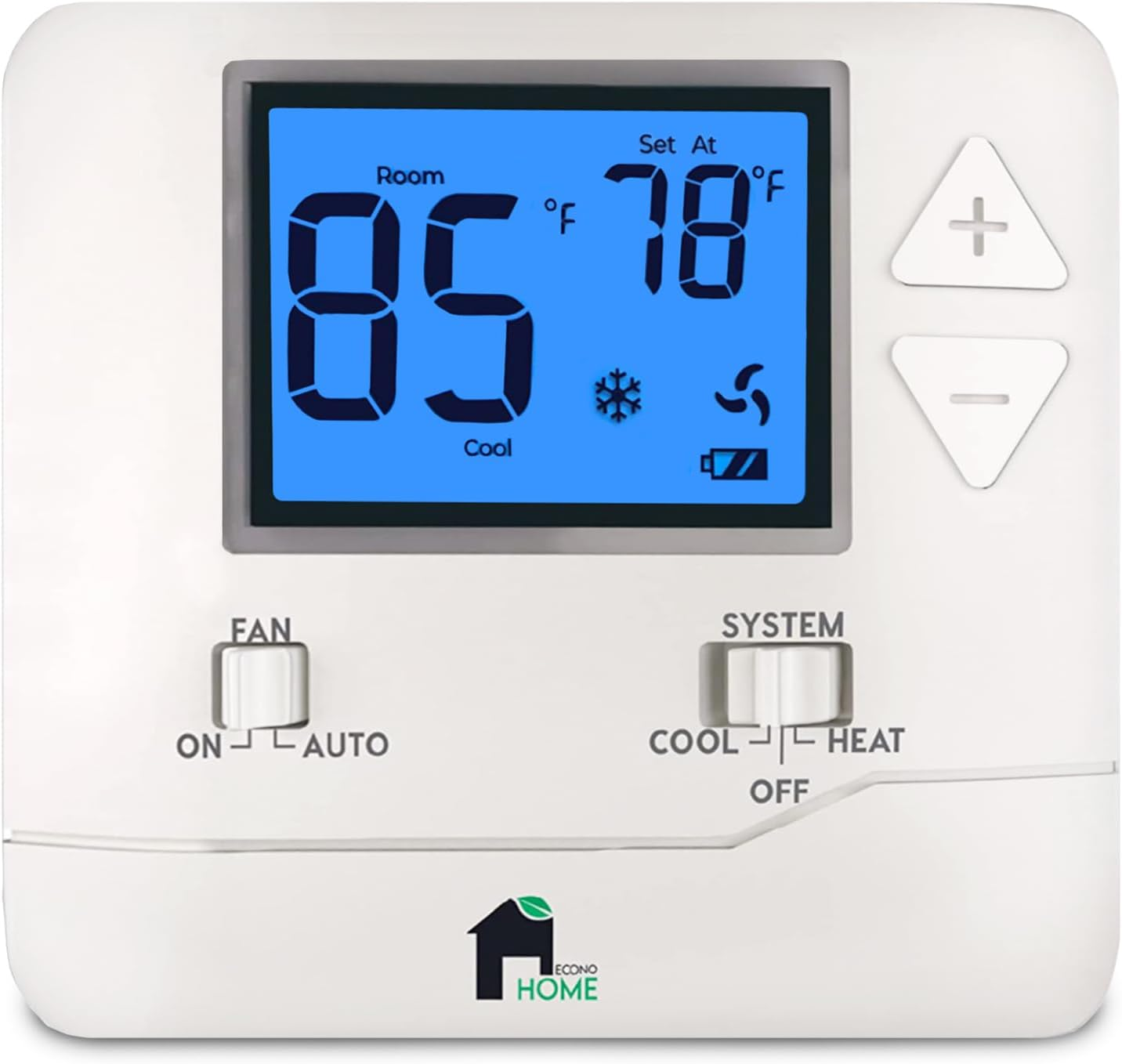 Non-Programmable Thermostat for Home - Heat & Cooling Temperature Control - Easy