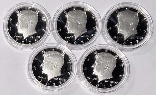 2020 2021 2022 2023 2024 & 2025 Kennedy Half 6 Coin S 99.9% Silver Gem Proof Set