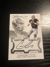 2016 Panini Flawless Rookie Now and Then Signatures Silver #7 Connor Cook/15