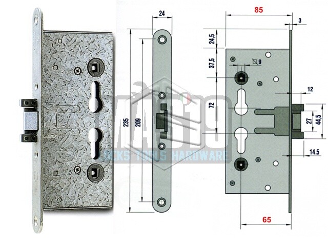 SERRATURA PER PORTE TAGLIAFUOCO E MANIGLIONE ANTIPANICO CORBIN NEMEF PN8003265
