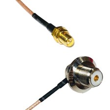 RG316 RP-SMA FEMALE to UHF Female Angle Bulkhead RF Cable Rapid-SHIP LOT