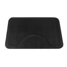 Black 3  x 4.5  x 1/2" Beauty Salon Square Anti-fatigue Salon Mat Round Inside
