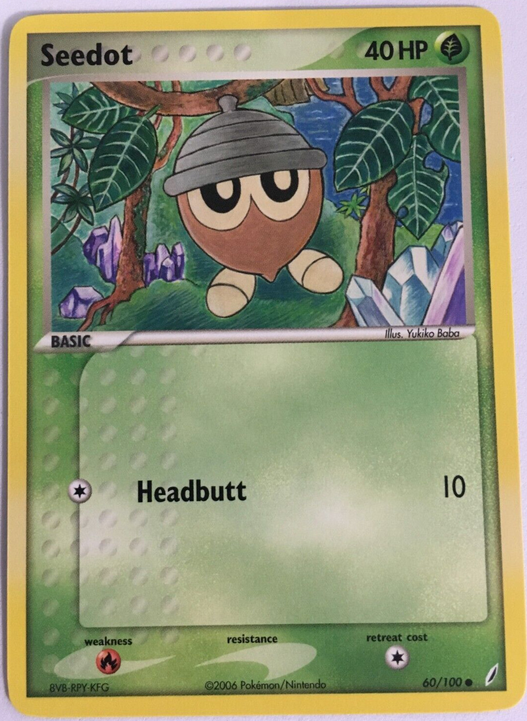 POKEMON SEEDOT 60/100 EX CRYSTAL GUARDIANS COMMON NEAR MINT