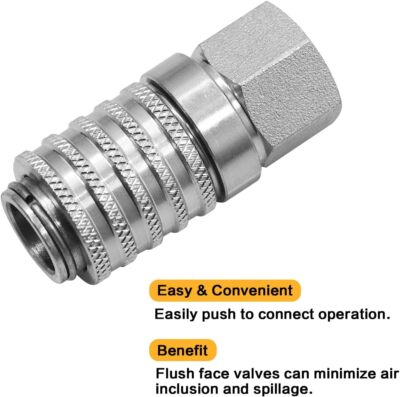 #ad PD242 Series PD Steel Test Port and Diagnostic Equipment Quick Coupler w Female $18.66