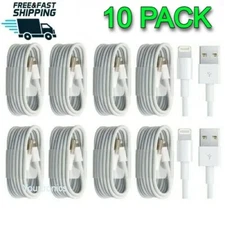 10 PACK For iPhone 14 13 12 11 X XR XS Pro Max Charging Cable Charger Power Cord