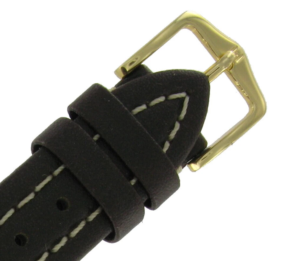 Correa de reloj Hirsch 16 mm de cuero genuino marrón regular para hombre nueva de Lote Antiguo Foto 2 de 3