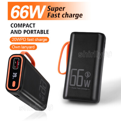 Powerbank 1000000mAh 66W Tragbar Externer Batterie USB Ladegerät für Alle Handys