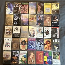 Large Lot Of 35 Mixed Bundle Cassette Tapes Rock Christmas Mozart Mixes Genre