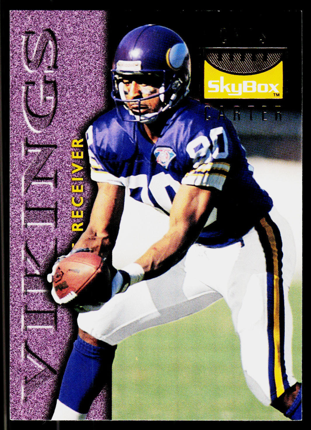 Cris Carter, 1995 SkyBox Premium, #76, Minnesota Vikings