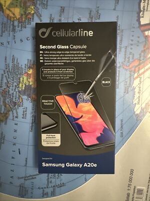 Cellularline Displayschutzglas Second Glass für Samsung Galaxy A20e schwarz