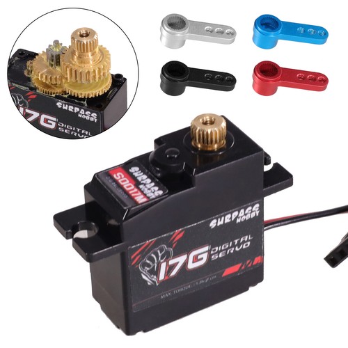 S0017M Metal Steering Gear Servo 17g With 25T Servo Arm For MJX 1/18 1/16 RC Car