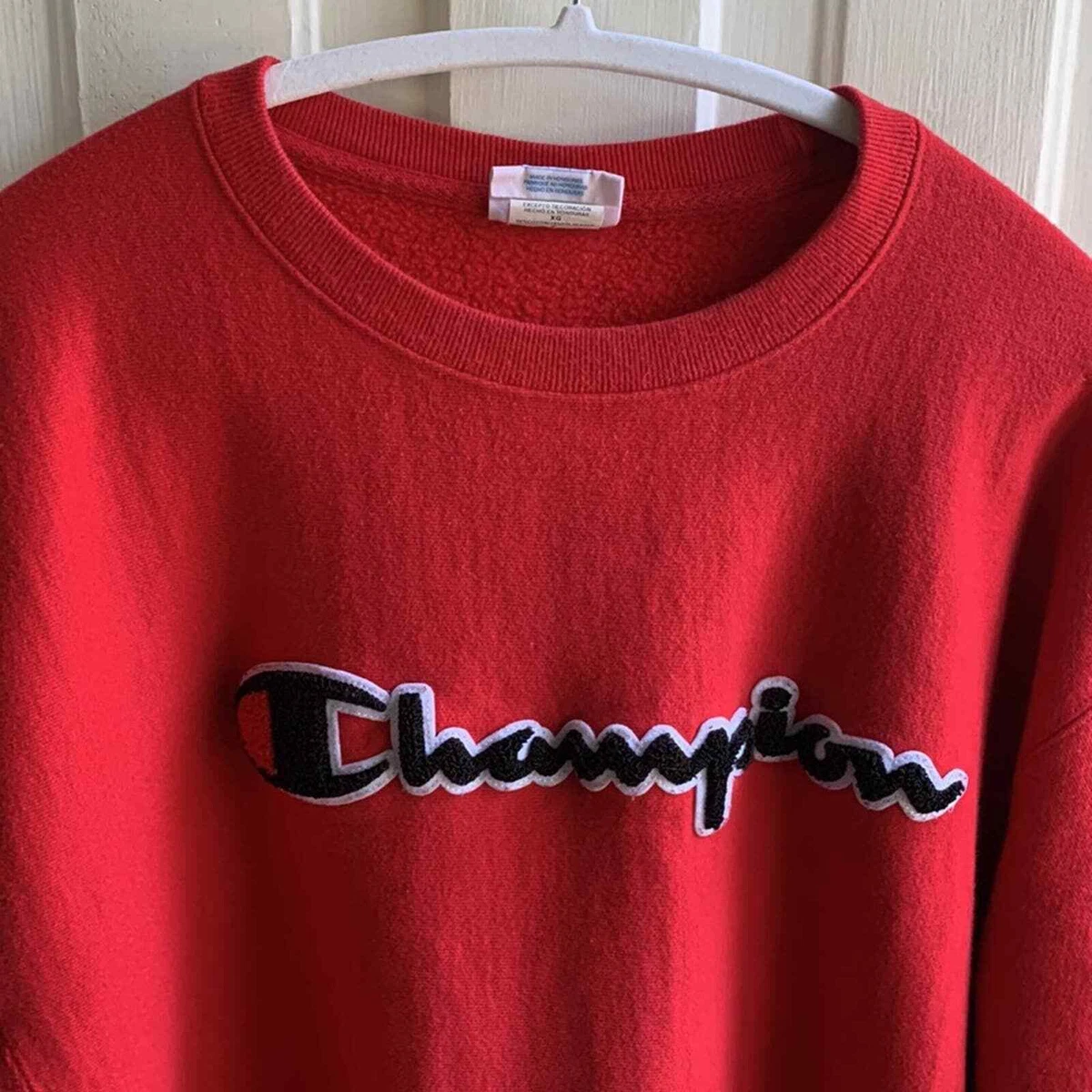 Champion reverse weave top chainstitch script crew