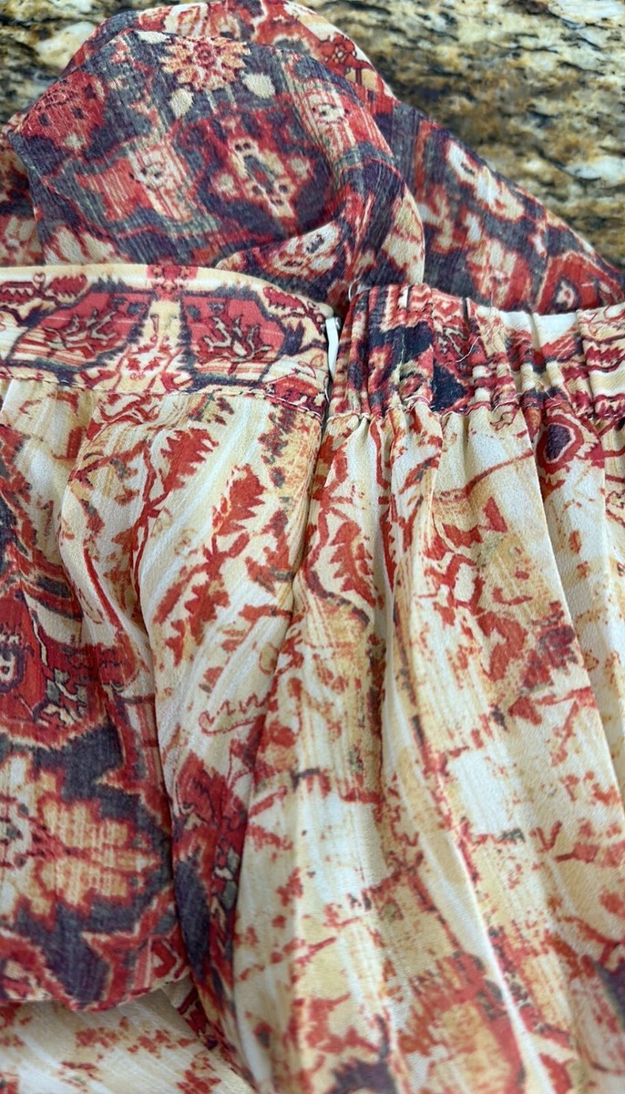 Jupe Plissée Midi Canyon Laurèl Akemi + Kin Pour Anthropologie - Taille XS, Multicolore - Neuf Avec étiquette