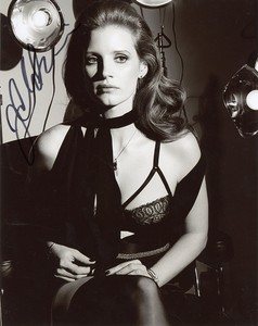 Jessica Chastain Authentic Hand Signed Sexy Red Hair 8x10