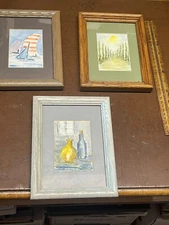 Three Small Original Signed ES89 Watercolors