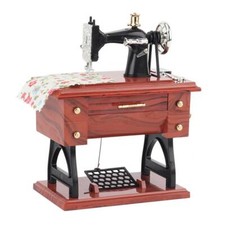 Retro Music Box Vintage Sewing Machine Music Box Desktop Decoration A D3P7