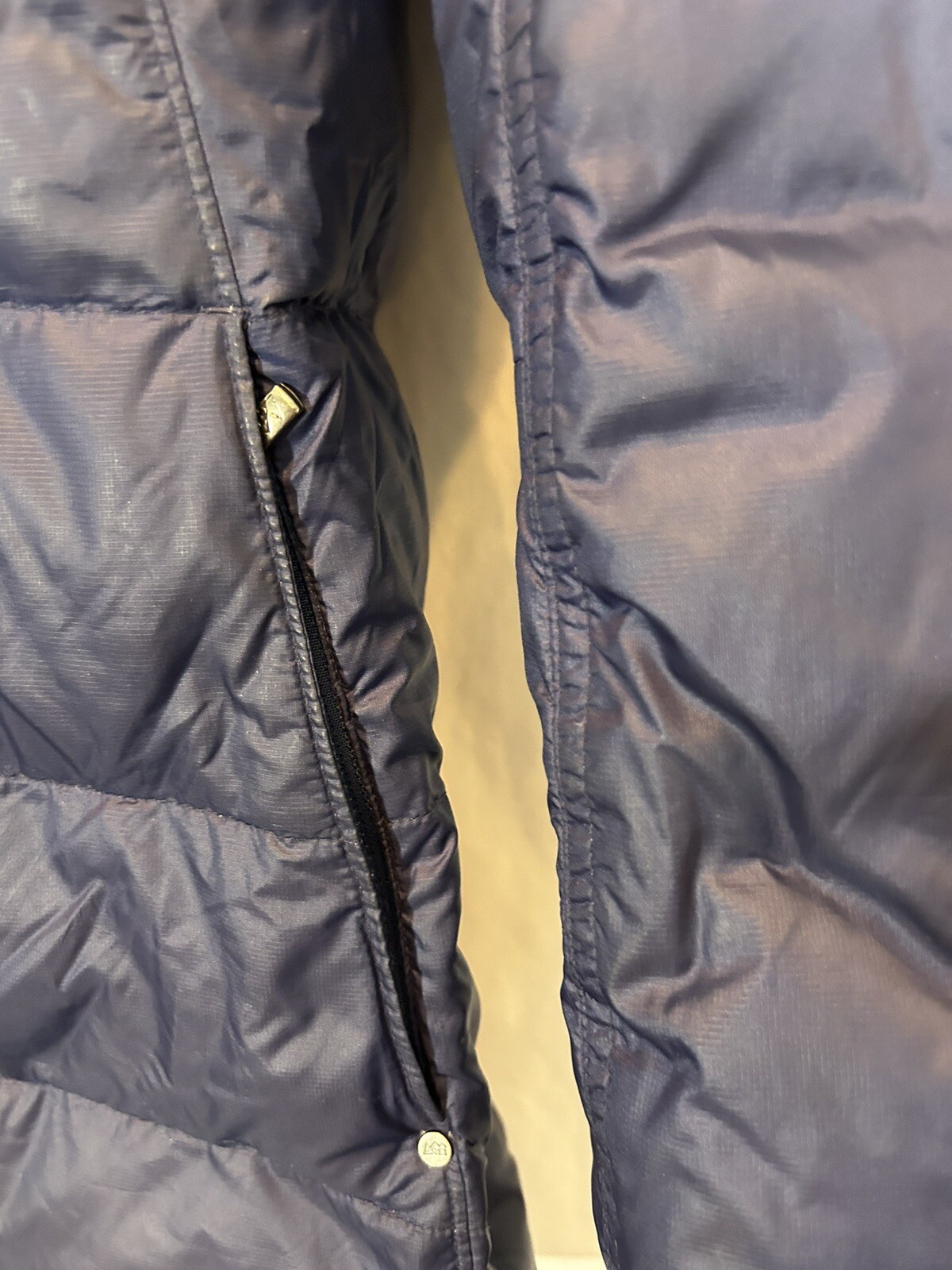 REI Women's Hooded Long Puffer Jacket Down Filled … Gem