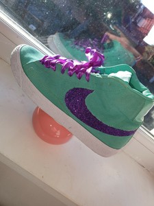 purple glitter nike