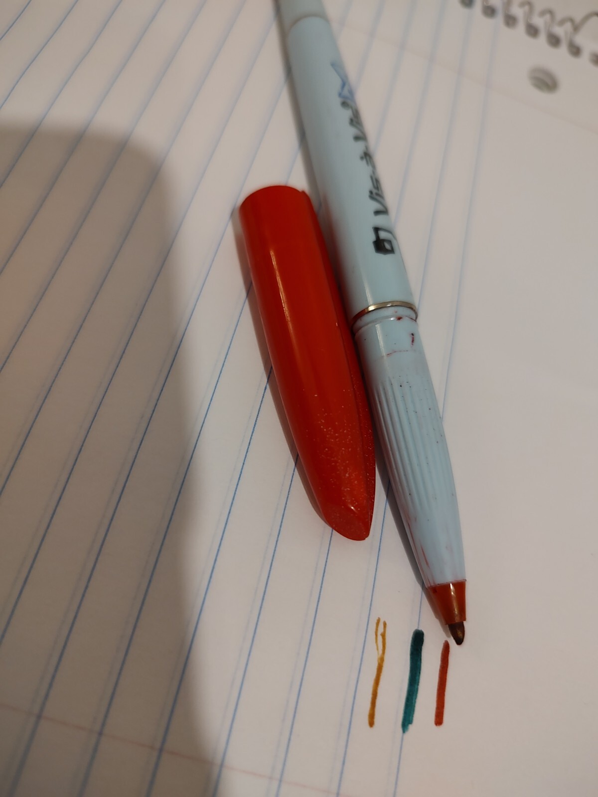 SANFORD VIS-A-VIS Yellow PERMANENT EXTRA FINE POINT SHARPIE MARKER RARE w/ Extra