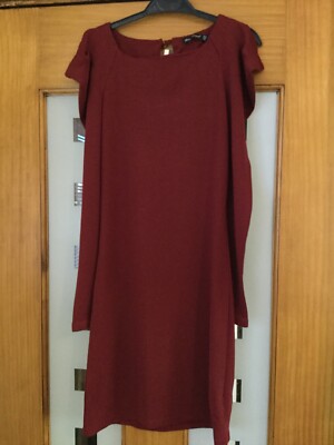 strapless open back dress Mars the Label Red Burgundy Deep Cowl Long Sleeve Mini Dress UK 8 – Reliked main image 0