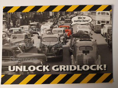 RUSH HOUR GAME BINARY ARTS UNLOCK GRIDLOCK advert  carte postale 
