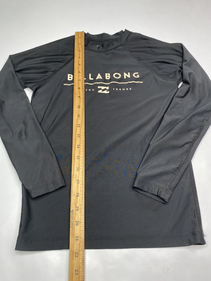 Camisa Billabong Niños Jóvenes Talla 12 Negra Manga Larga Cuello Redondo Informal Surf Foto 2 de 4