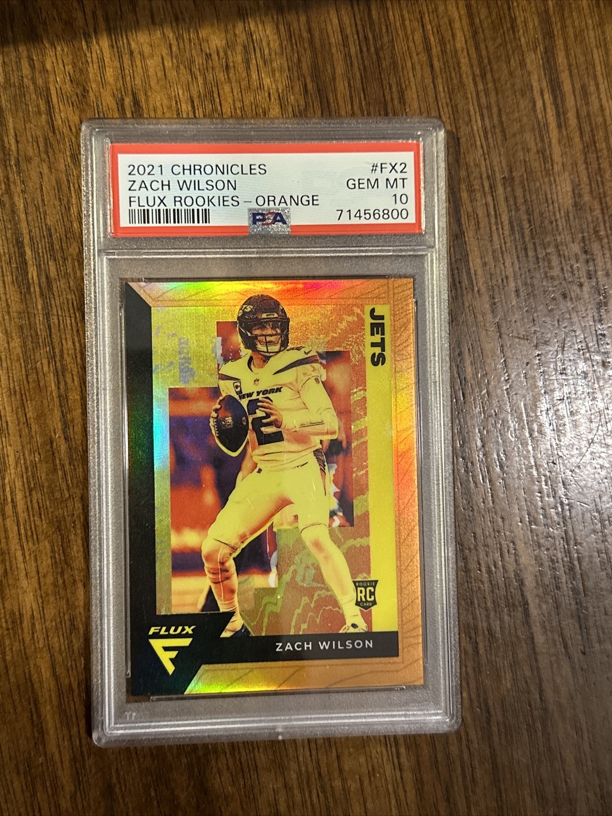 Zach Wilson Panini Chronicles Flux Rookies #FX2 Orange