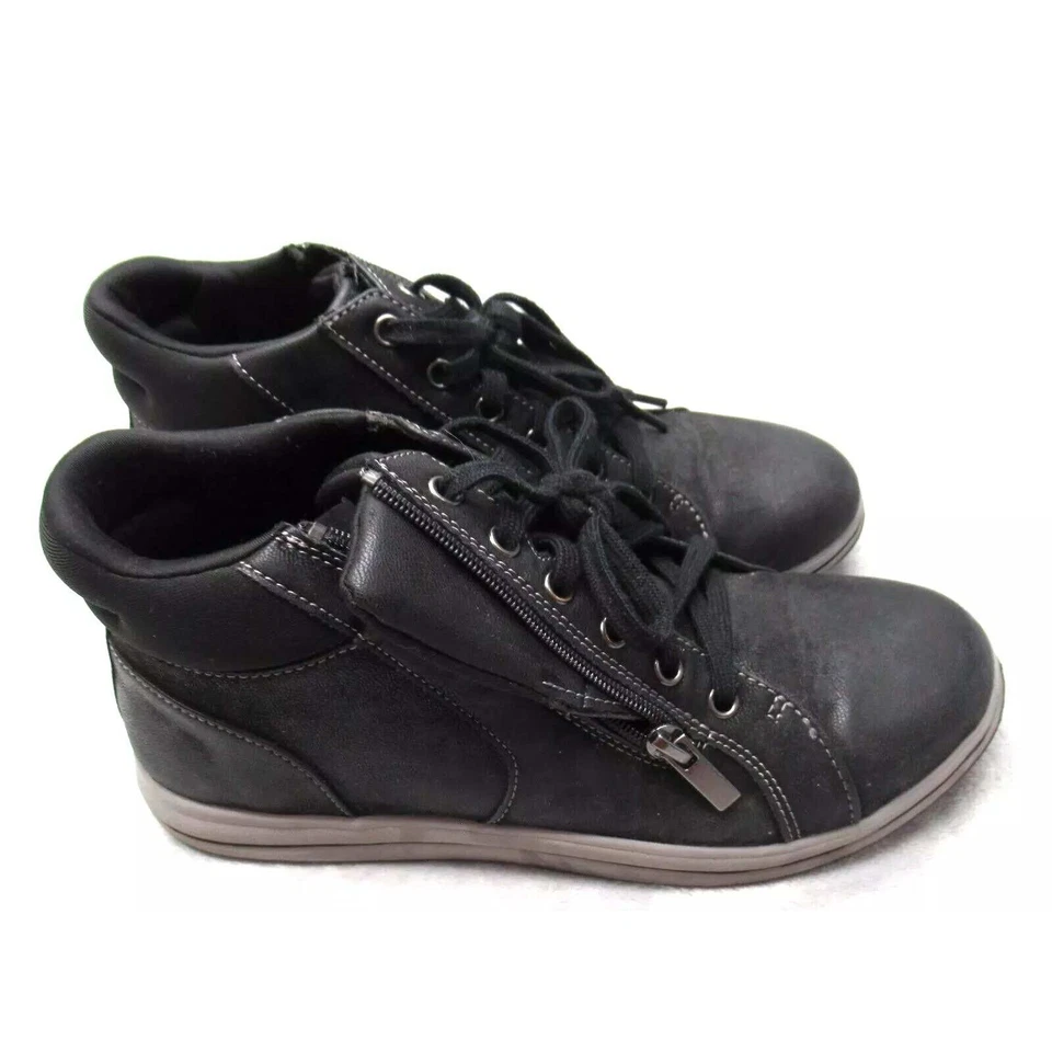 Clarks Cloudstepper Zapatos Mujer 7M Negro Con Cordones Tobillo Cremallera Detalle Brisa Informal Foto 2 de 4