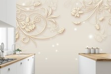3D Flower Vine G2005 Wallpaper Wall Murals Removable Self-adhesive Honey
