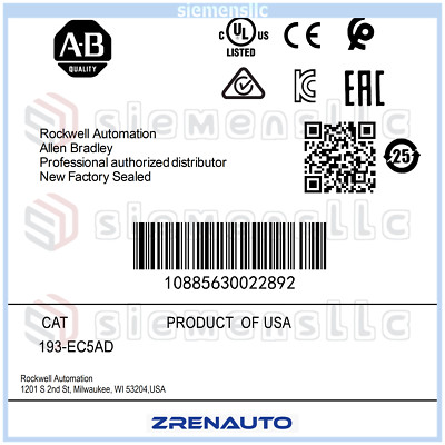 193-EC5AD AB E3 Plus 1-5 A Overload Relay Spot Goods  #PLY0