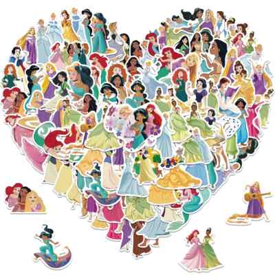 PRINCESSES From DISNEY 50pc STICKER SET, Little girls of all ages love them.