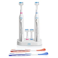 Triple Bristle Duo 3-sided Sonic Electric Toothbrush 2 Brushes & Dual Charging