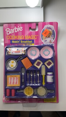 Vintage Barbie Cooking Magic Makin'  Breakfast 67683-91 Mini Food Set 1997