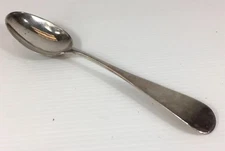 Antique George II 1757 Ebenezer Coker Solid Silver Spoon 16cm In Length