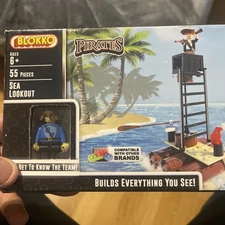 BLOKKO PIrates SEA LOOKOUT. 55 PCs. NEW Sealed Box