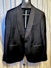 Tony Zenn/germany Men  s Blk Tuxedo Jacket Sz 46 US Pre-owned