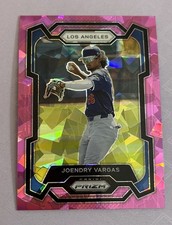 2024 Prizm Baseball Pink Cracked Ice #43 Joendry Vargas Los Angeles