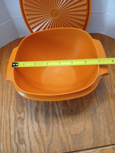 Cuenco y tapa servalier mediano vintage Tupperware #838-8 #839-1 naranja - Imagen 5 de 9