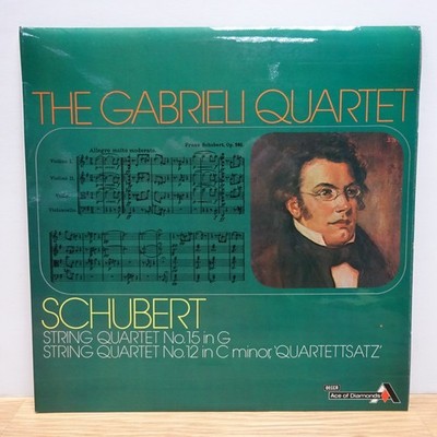ADD 512 SCHUBERT String Quartets no 12 15 GABRIELI QUARTET AOD STEREO LP EX