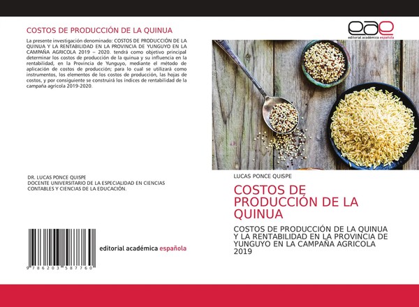 Costos DE ProducciÓN DE LA Quinua Lucas Ponce Quispe Taschenbuch Spanisch 2021-image