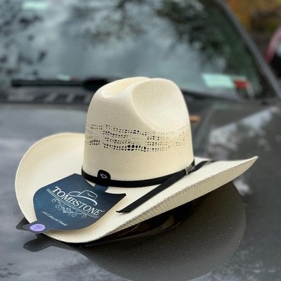 Sombrero Tombstone 10X Sonora Style Western Cowboy Straw Hat with Original Box