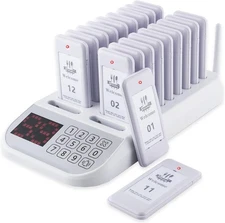 Restaurant Pager System-20 Pagers Buzzers Waiting Paging System for Coast Hotel