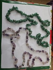 Sea Glass Necklace One Mulit Color And The Other Is Green