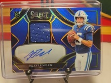 Riley Leonard RPA 2025 Select Blue Prizm Rookie Patch Auto /149 RC RSMP-RLD